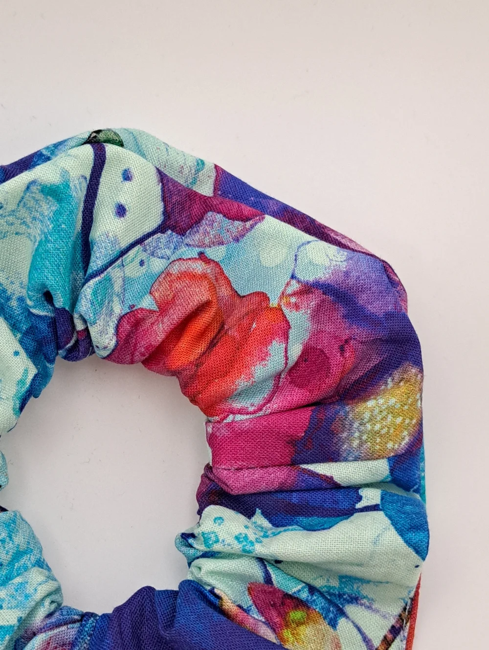 Floral Multicolor Cotton Scrunchie Hair Tie Women Accessories